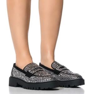 Azalea Wang Wayne Studded Loafers
